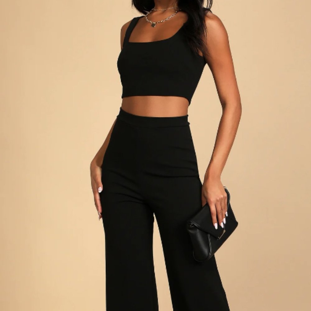 Only Tonight Black Wide-Leg Pants